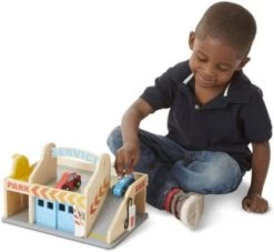 Melissa & Doug Parkhaus Mit Tankstelle Und Waschanlage Aus Holz -Spielzeug Förderung 11154399 05