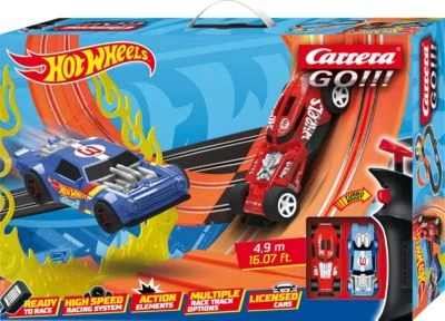 CARRERA GO!!! - Hot Wheels 4,9 M Autorennbahn Mit Sprungschanze Und Looping 3 CARRERA GO!!! - Hot Wheels 4,9 M Autorennbahn Mit Sprungschanze Und Looping