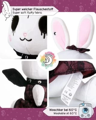 Corimori® Alice Das Gothic-Häschen 26cm Stofftier Plüschtier 7 Corimori® Alice Das Gothic-Häschen 26cm Stofftier Plüschtier - Image 5