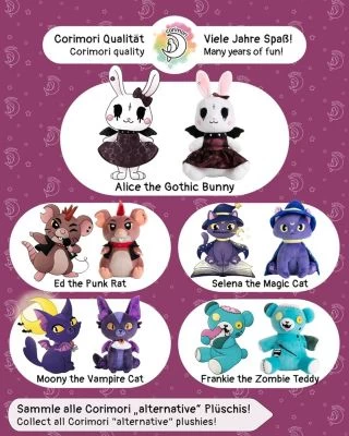Corimori® Alice Das Gothic-Häschen 26cm Stofftier Plüschtier 8 Corimori® Alice Das Gothic-Häschen 26cm Stofftier Plüschtier - Image 6