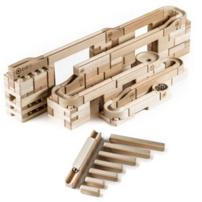 Baumkinder Kugelbahn Holz "K3-Expert" Mit Stecksystem (220 Teile) - Eine Murmelbahn Die Standhält!