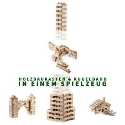 Baumkinder Kugelbahn Holz "K3-Expert" Mit Stecksystem (220 Teile) - Eine Murmelbahn Die Standhält! 6 Baumkinder Kugelbahn Holz "K3-Expert" Mit Stecksystem (220 Teile) - Eine Murmelbahn Die Standhält! - Image 4