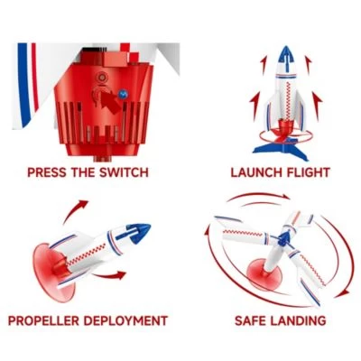 Syntek Outdoor-Spielzeug Für Kinder Fliegende Rakete 5 Syntek Outdoor-Spielzeug Für Kinder Fliegende Rakete - Image 3