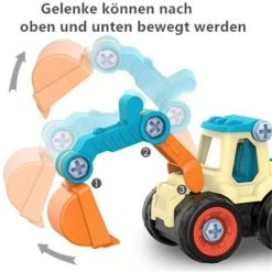 Syntek Spielzeugset Für Kinder Zum Zerlegen Von Technischen Fahrzeugen DIY Nuss Montage Puzzle Demontage Simulation Bagger Set -Spielzeug Förderung 30598578 06