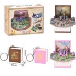 SHAOKE Weltraum-Fußball-pädagogisches Wissenschaftsspielzeug 3D-Faltbuch-Tier-Schlüsselanhänger Motorikspielzeug